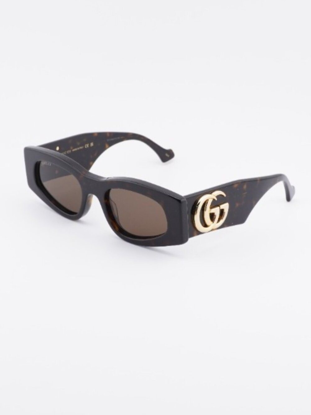Gucci GG1754S 002 Sunglasses Havana Square Frame, Brown Lenses